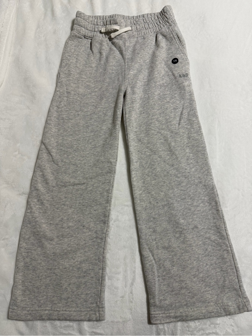 Abercrombie Kids Grey Wide Leg Sweatpants 7/8 Long